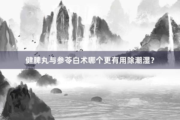 健脾丸与参苓白术哪个更有用除潮湿？